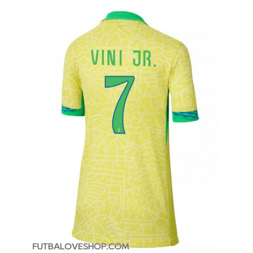 Dres Brazília Vinicius Junior #7 Domáci pre Ženy Copa America 2024 Krátky Rukáv